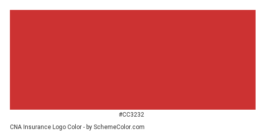CNA Insurance Logo - Color scheme palette thumbnail - #cc3232 