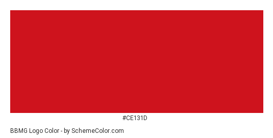 BBMG Logo - Color scheme palette thumbnail - #ce131d 