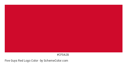 Five Guys Red Logo - Color scheme palette thumbnail - #cf0a2b 