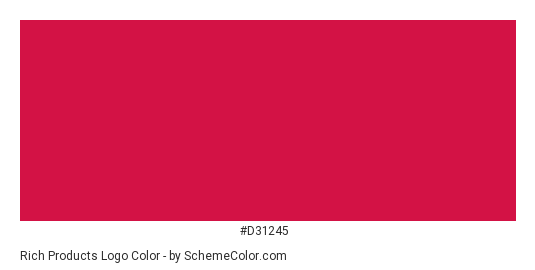 Rich Products Logo - Color scheme palette thumbnail - #d31245 