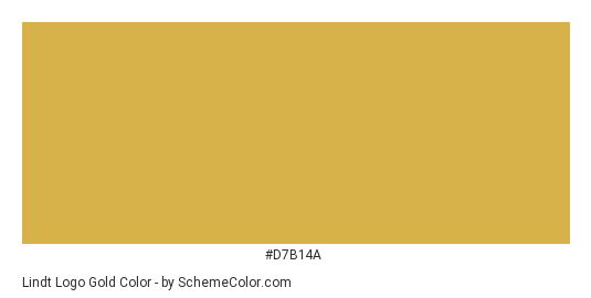 Lindt Logo Gold - Color scheme palette thumbnail - #d7b14a 