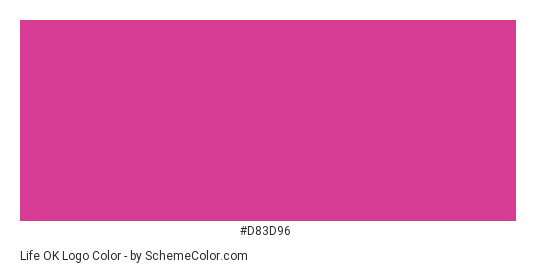 Life OK Logo - Color scheme palette thumbnail - #d83d96 
