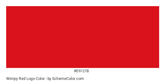 Wimpy Red Logo - Color scheme palette thumbnail - #d9121b 