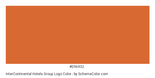 InterContinental Hotels Group Logo - Color scheme palette thumbnail - #d96932 