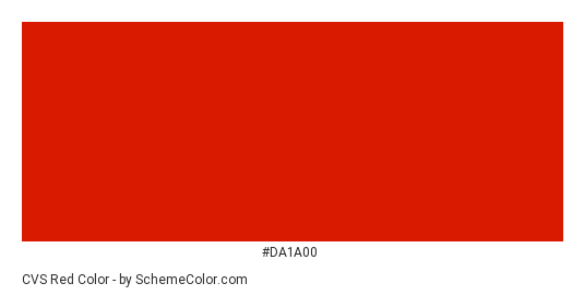 CVS Red - Color scheme palette thumbnail - #da1a00 