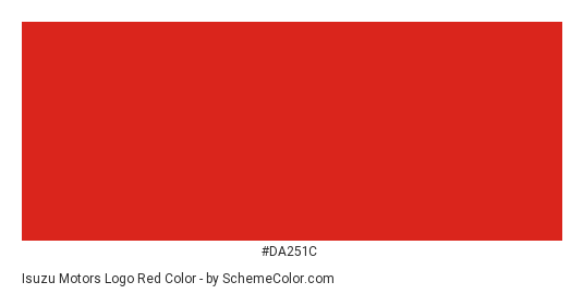 Isuzu Motors Logo Red - Color scheme palette thumbnail - #da251c 