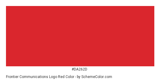 Frontier Communications Logo Red - Color scheme palette thumbnail - #da262d 