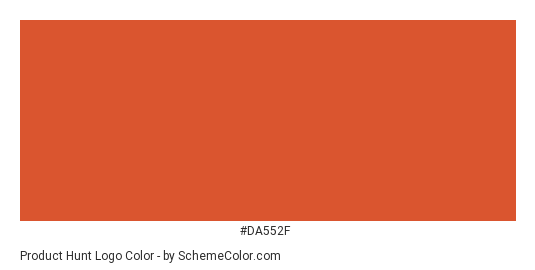 Product Hunt Logo - Color scheme palette thumbnail - #da552f 