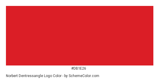 Norbert Dentressangle Logo - Color scheme palette thumbnail - #db1e26 