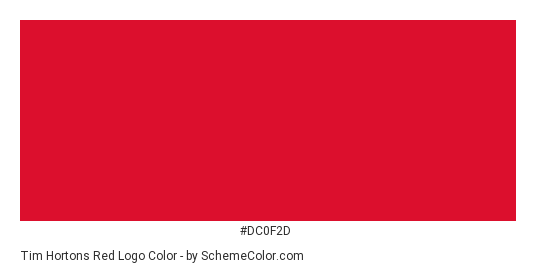Tim Hortons Red Logo - Color scheme palette thumbnail - #dc0f2d 