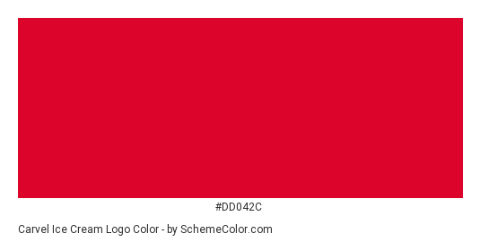 Carvel Ice Cream Logo - Color scheme palette thumbnail - #dd042c 