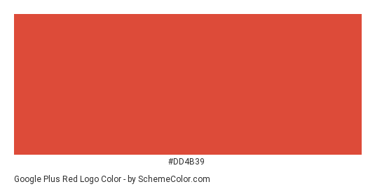 Google Plus Red Logo - Color scheme palette thumbnail - #dd4b39 