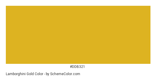 Lamborghini Gold - Color scheme palette thumbnail - #ddb321 