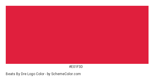 Beats by Dre logo - Color scheme palette thumbnail - #e01f3d 