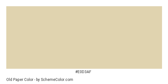 Old Paper - Color scheme palette thumbnail - #e0d3af 
