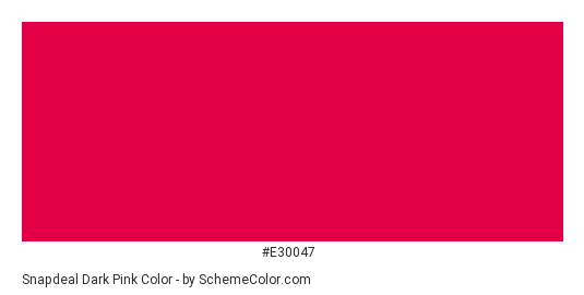 Snapdeal dark pink - Color scheme palette thumbnail - #e30047 