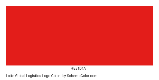 Lotte Global Logistics Logo - Color scheme palette thumbnail - #e31d1a 