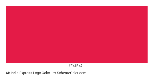 Air India Express Logo - Color scheme palette thumbnail - #e41b47 