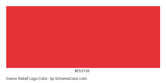 Comic Relief Logo - Color scheme palette thumbnail - #e53138 