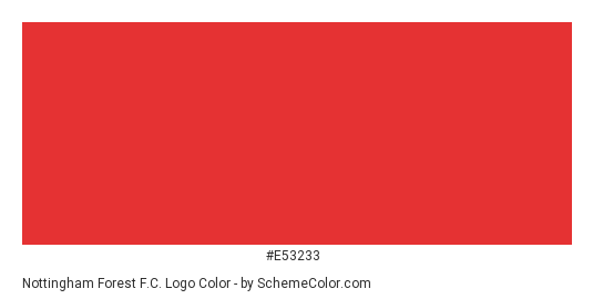 Nottingham Forest F.C. Logo - Color scheme palette thumbnail - #e53233 