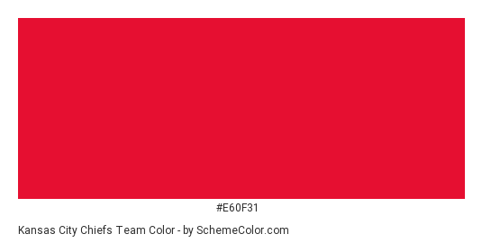 Kansas City Chiefs Team - Color scheme palette thumbnail - #e60f31 