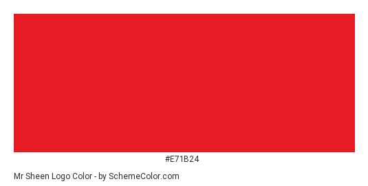 Mr Sheen Logo - Color scheme palette thumbnail - #e71b24 
