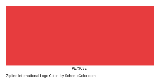 Zipline International Logo - Color scheme palette thumbnail - #e73c3e 