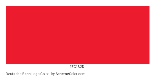 Deutsche Bahn Logo - Color scheme palette thumbnail - #ec1b2d 