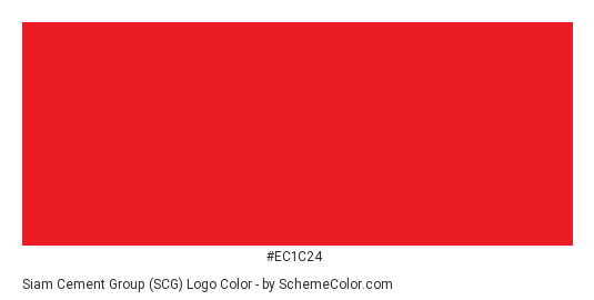Siam Cement Group (SCG) Logo - Color scheme palette thumbnail - #ec1c24 