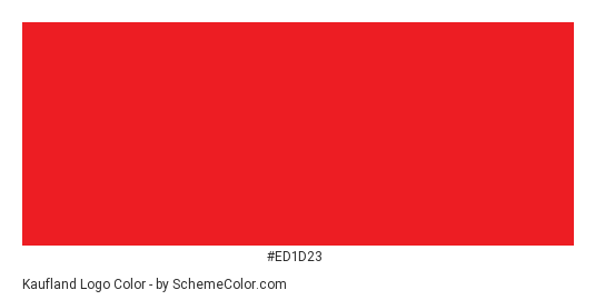 Kaufland Logo - Color scheme palette thumbnail - #ed1d23 