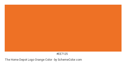 The Home Depot Logo Orange - Color scheme palette thumbnail - #ee7125 