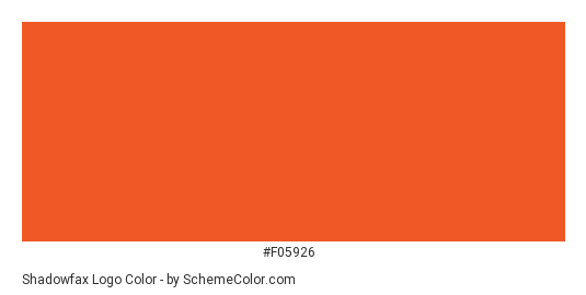 Shadowfax Logo - Color scheme palette thumbnail - #f05926 