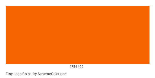 Etsy Logo - Color scheme palette thumbnail - #f56400 