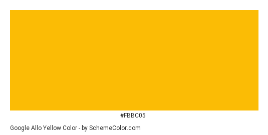 Google Allo Yellow - Color scheme palette thumbnail - #fbbc05 
