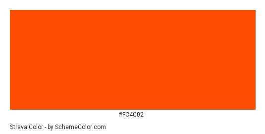 Strava - Color scheme palette thumbnail - #fc4c02 