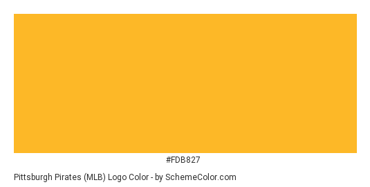 Pittsburgh Pirates (MLB) Logo - Color scheme palette thumbnail - #fdb827 
