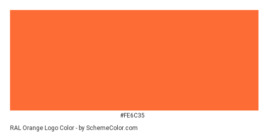 RAL Orange Logo - Color scheme palette thumbnail - #fe6c35 