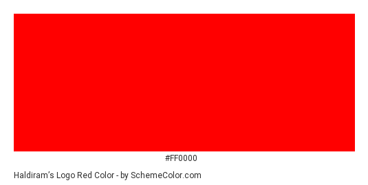 Haldiram’s Logo Red - Color scheme palette thumbnail - #ff0000 