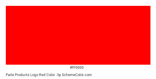 Parle Products Logo Red - Color scheme palette thumbnail - #ff0000 