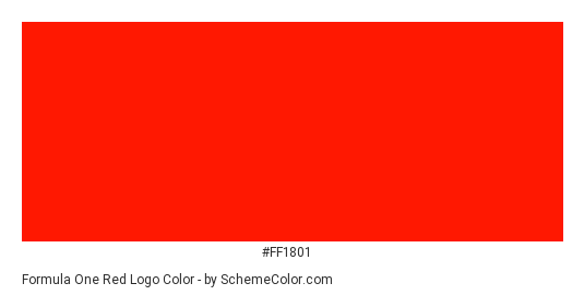 Formula One Red Logo - Color scheme palette thumbnail - #ff1801 