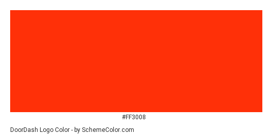 DoorDash Logo - Color scheme palette thumbnail - #ff3008 