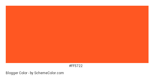 Blogger - Color scheme palette thumbnail - #ff5722 