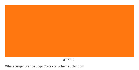 Whataburger Orange Logo - Color scheme palette thumbnail - #ff7710 
