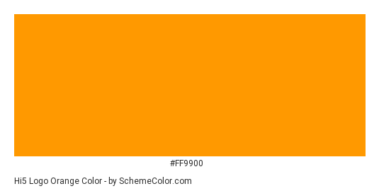 Hi5 Logo Orange - Color scheme palette thumbnail - #ff9900 