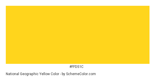 National Geographic Yellow - Color scheme palette thumbnail - #ffd51c 