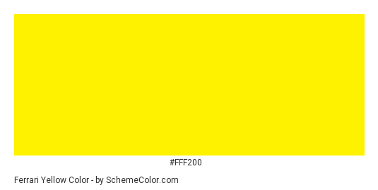 Ferrari Yellow - Color scheme palette thumbnail - #fff200 