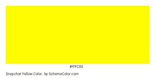 Snapchat yellow - Color scheme palette thumbnail - #fffc00 