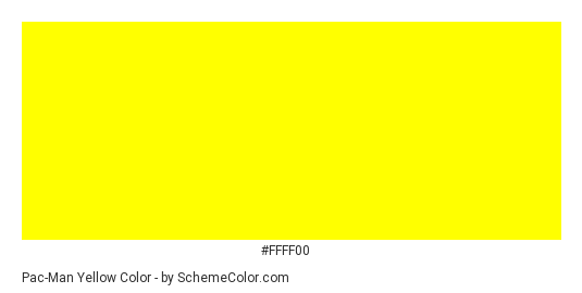 Pac-Man Yellow - Color scheme palette thumbnail - #ffff00 
