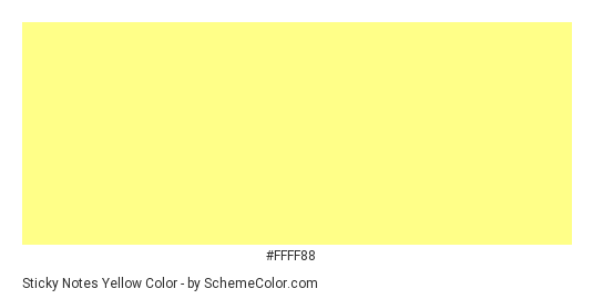 Sticky Notes Yellow - Color scheme palette thumbnail - #ffff88 