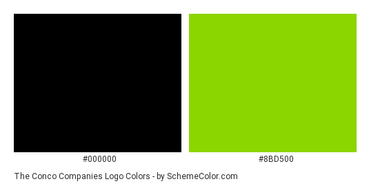 The Conco Companies Logo - Color scheme palette thumbnail - #000000 #8bd500 